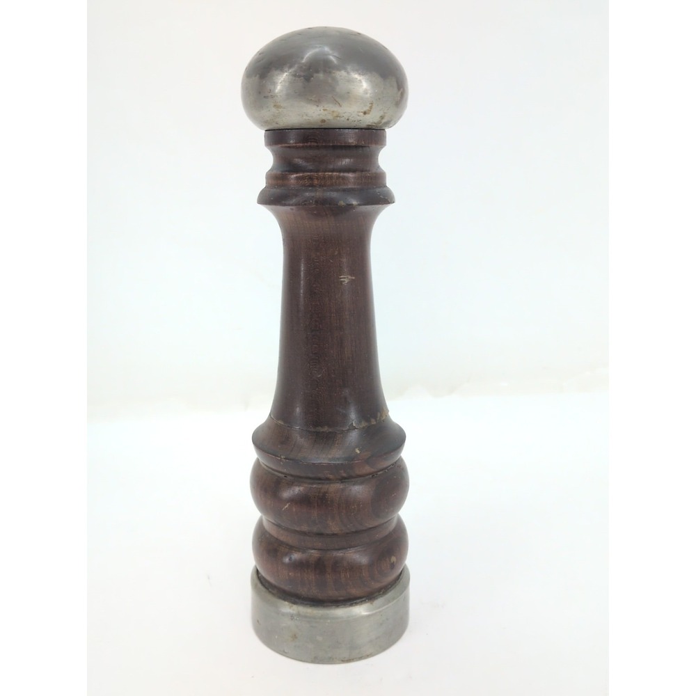 Tre Spade Italian Pepper Mill Grinder And Salt Shaker In 1 Combo Wood Pewter